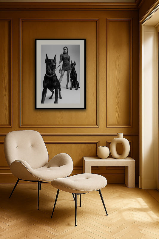 Power Walk I affisch stylad i interiörmiljö.