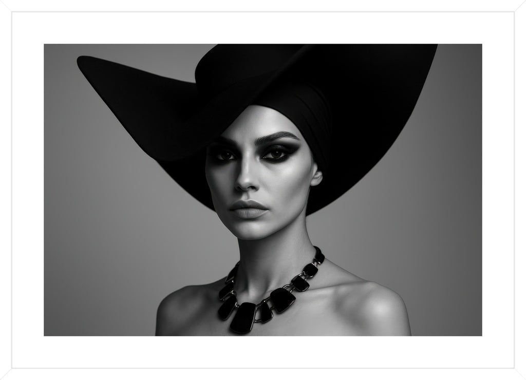 Avant-Garde Shadow affisch stylad i interiörmiljö med vit ram.