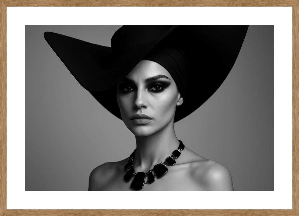 Avant-Garde Shadow affisch stylad i interiörmiljö med ekram.