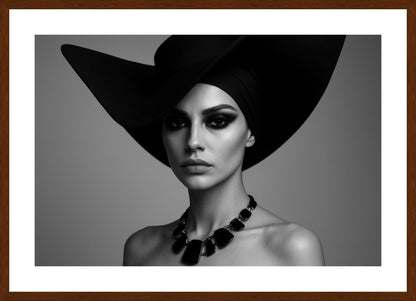 Avant-Garde Shadow affisch stylad i interiörmiljö med mörk ekram.