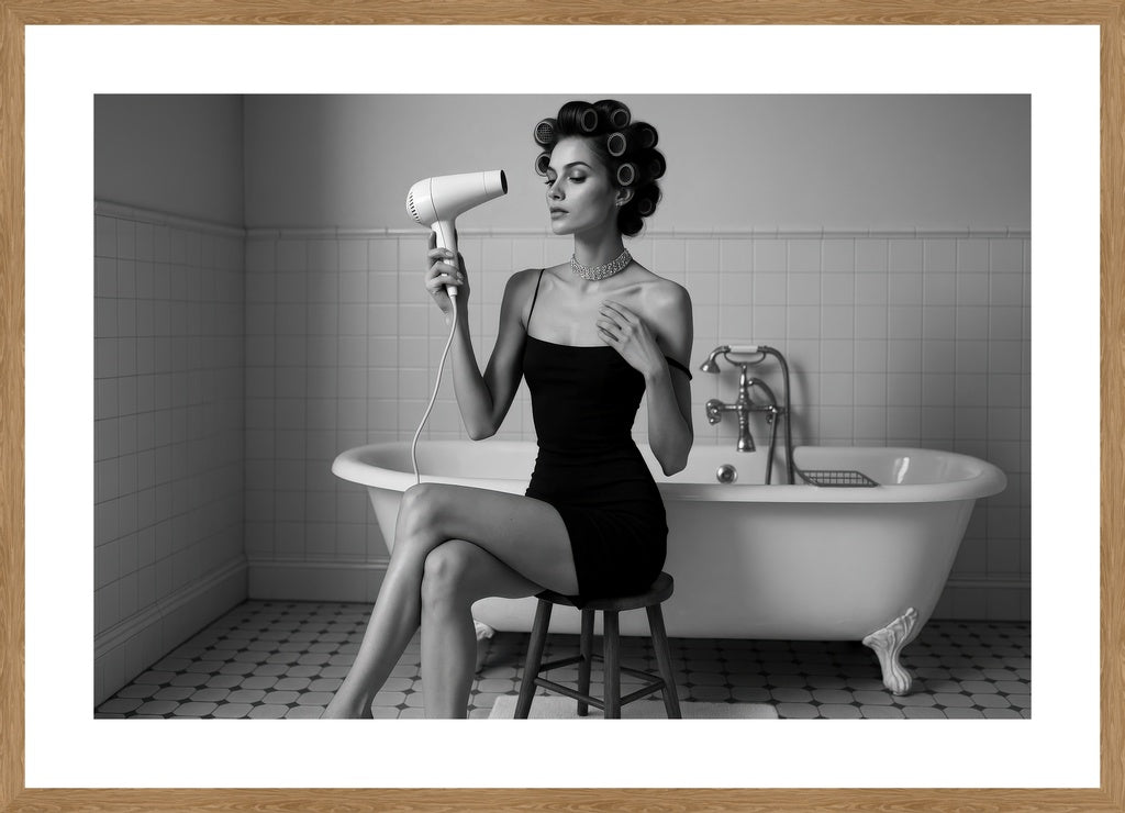 Blow My Mind affisch stylad i interiörmiljö med ekram.