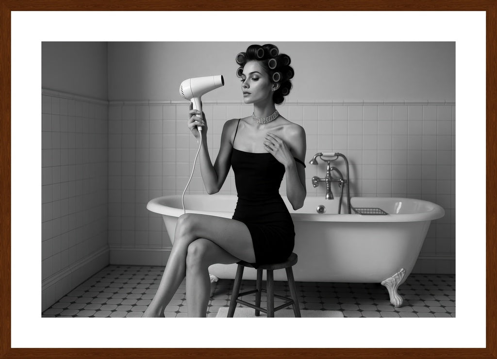 Blow My Mind affisch stylad i interiörmiljö med mörk ekram.