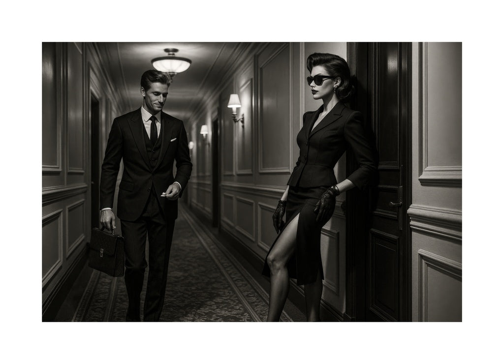 Corridor Intrigue affisch med passepartout.