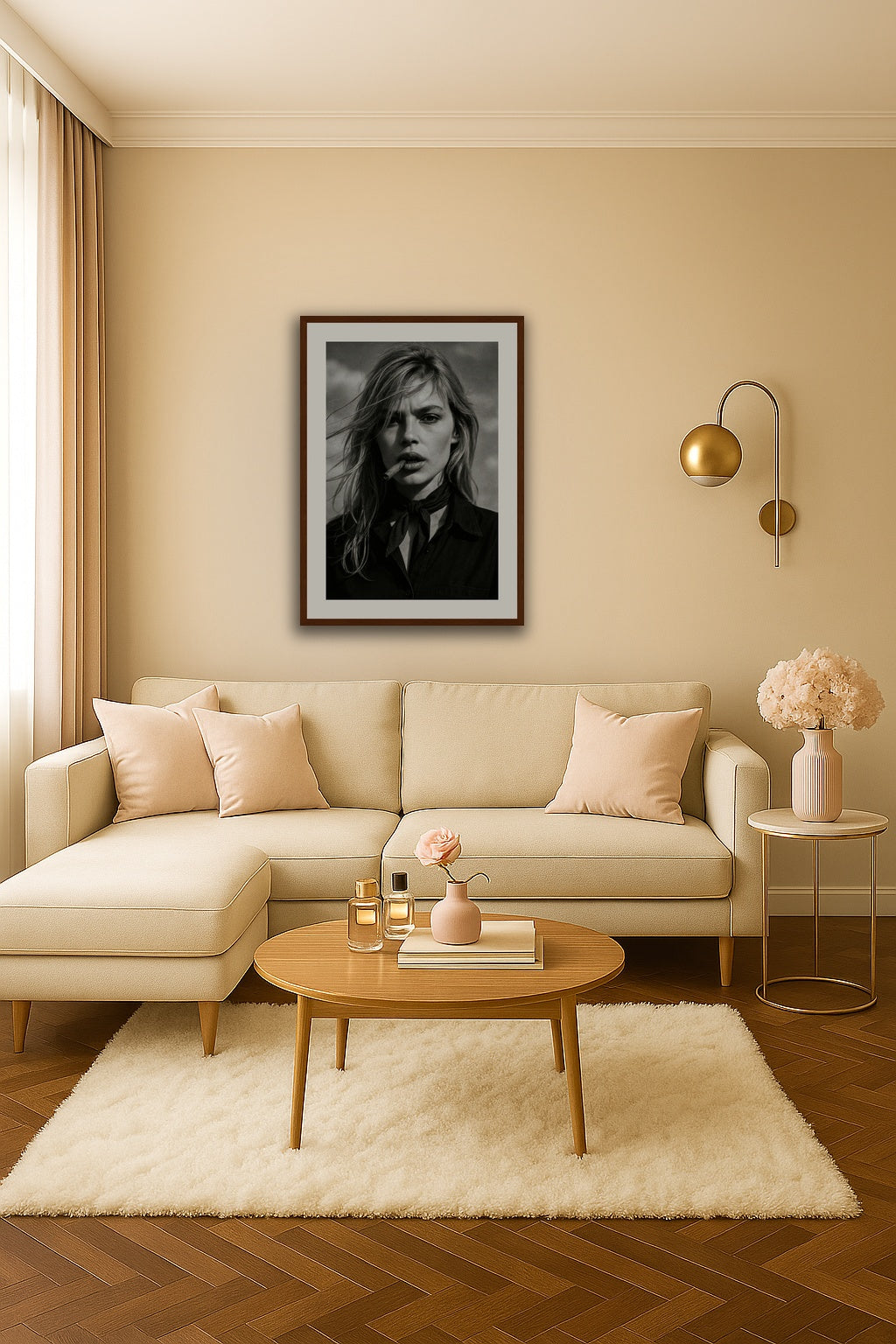 Her Own Rules affisch stylad i interiörmiljö.