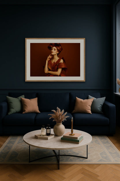 Leaf Couture I affisch stylad i interiörmiljö.