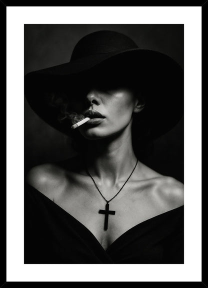 Midnight Confession affisch stylad i interiörmiljö med svart ram.