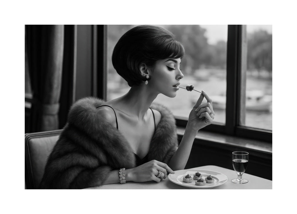 Opulent Bite affisch med passepartout.