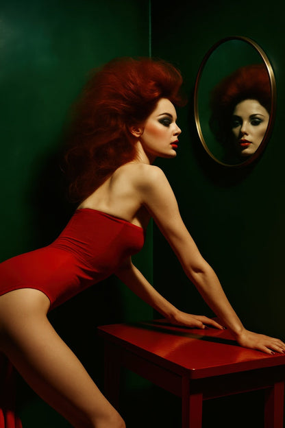Retro Glamour in Red - endast motiv.