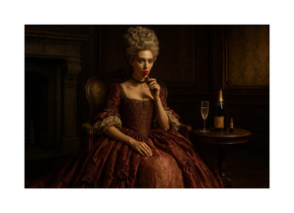 Rococo Lollipop Muse affisch med passepartout.