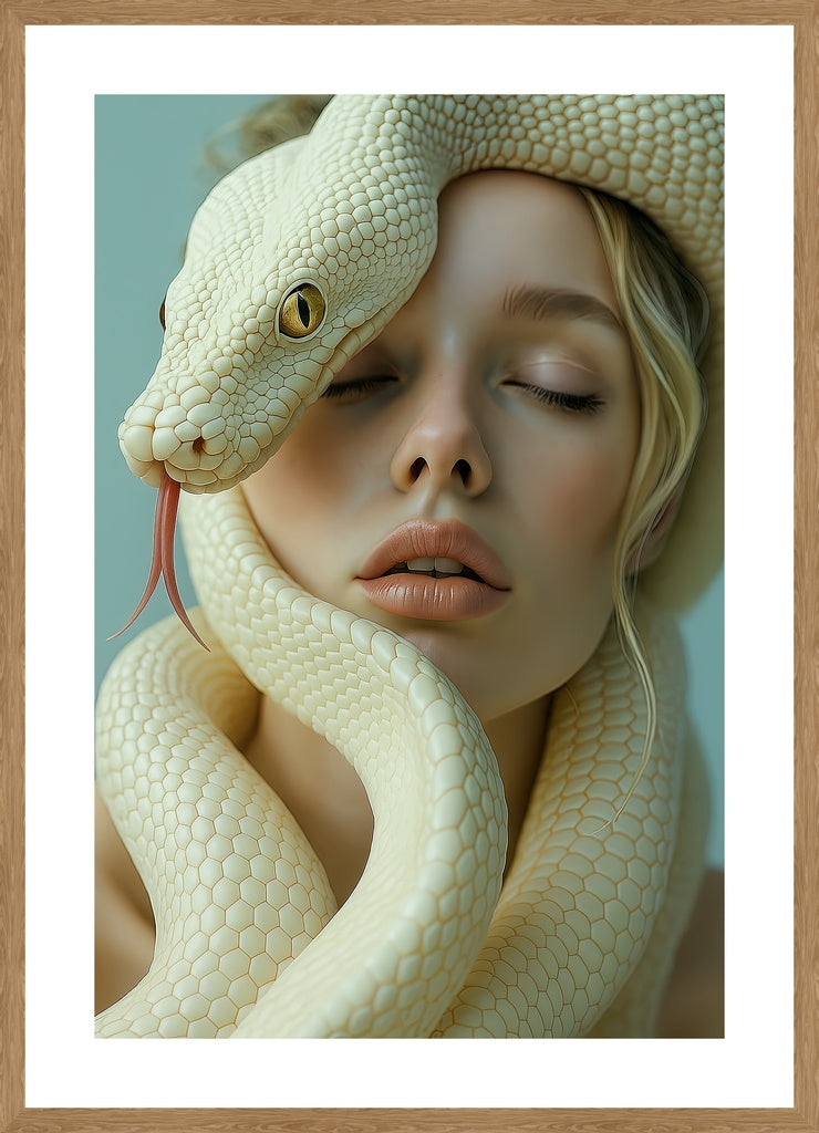 Serpent’s Whisper affisch stylad i interiörmiljö med ekram.