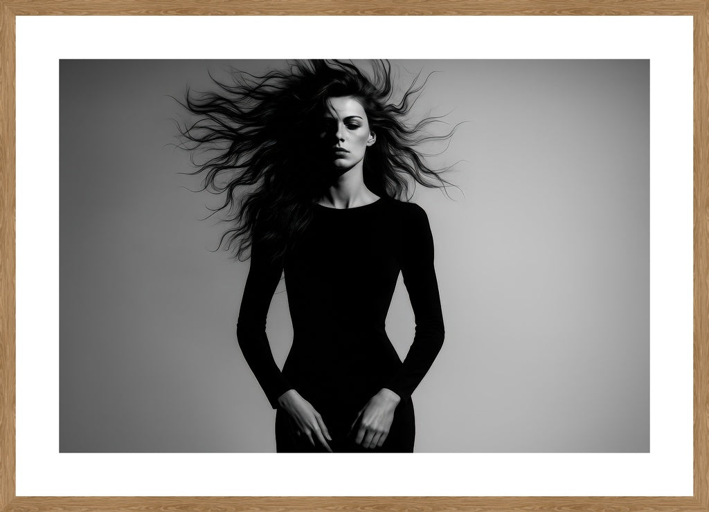 Shadowless Stride affisch stylad i interiörmiljö med ekram.