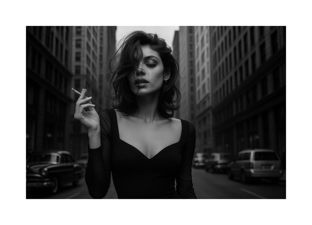 Street Walker affisch med passepartout.