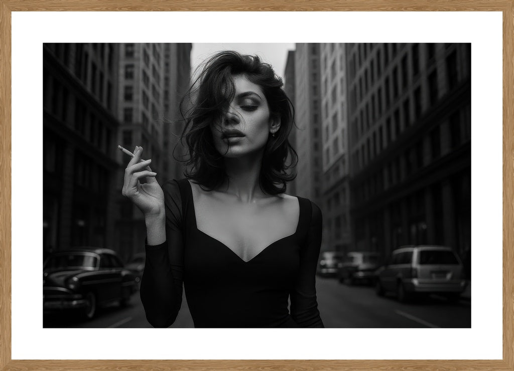 Street Walker affisch stylad i interiörmiljö med ekram.