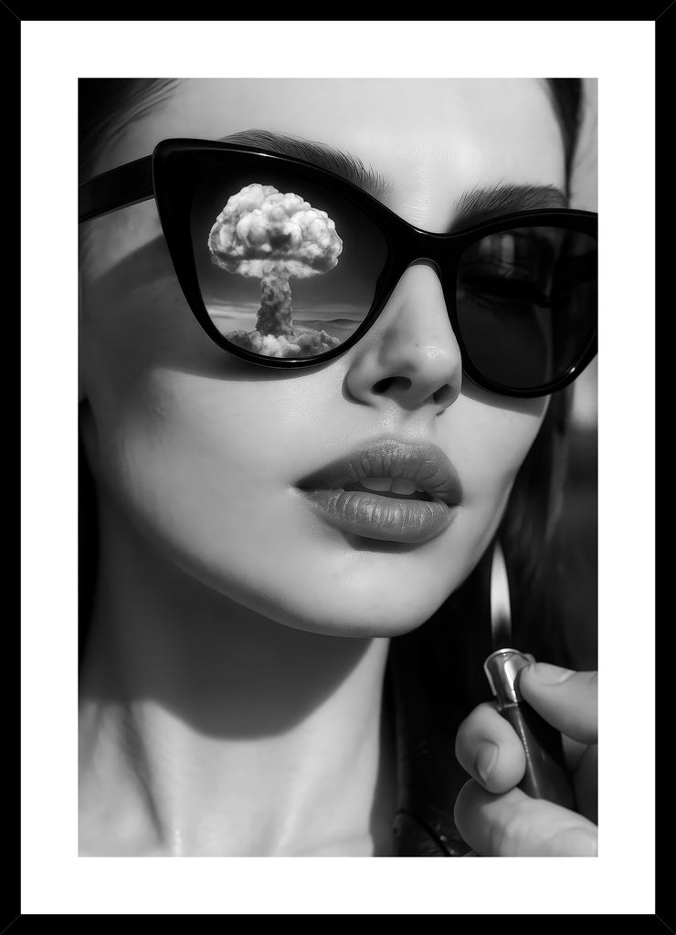 There goes the neighborhood affisch stylad i interiörmiljö med svart ram.