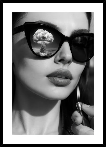 There goes the neighborhood affisch stylad i interiörmiljö med svart ram.