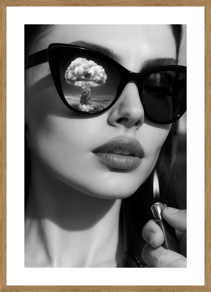 There goes the neighborhood affisch stylad i interiörmiljö med ekram.