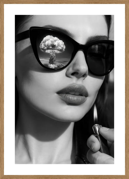 There goes the neighborhood affisch stylad i interiörmiljö med ekram.