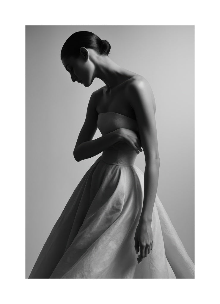 Timeless Elegance in Shadow affisch med passepartout.