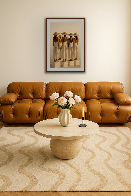 Uniform Grace in Sunlight affisch stylad i interiörmiljö.