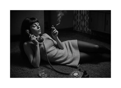 Vintage Call affisch med passepartout.